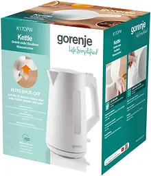 Електрочайник Gorenje K17OPW 1,7 л білий - мініатюра 4