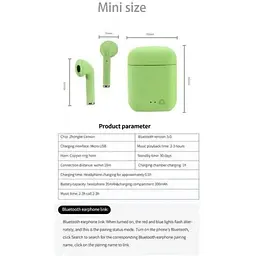 Бездротові навушники Hoco Gioio Mini-2 (i7mini) Bluetooth зелені - мініатюра 6