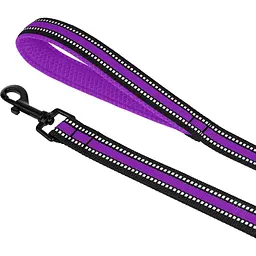 Повідець для собак BronzeDog Mesh, розмір L, 200х2,5 см, фіолетовий - мініатюра 4