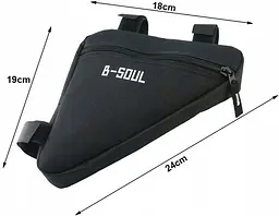 Велосипедна сумка на раму B-Soul S14327 1L Чорна - мініатюра 6