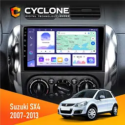 Штатна магнітола Suzuki SX4 2007-2013 Cyclone C9-011 4x64, DSP Cyclone (НФ-00007144)