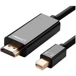Кабель мультимедійний miniDisplayPort M to HDMI M 1.5m MD101 4K black Ugreen (20848)