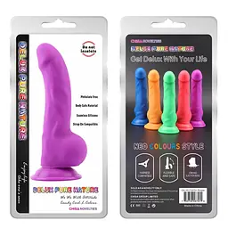 Фалоімітатор Delux Pure Nature Carl.L 21.7 см фіолетовий - мініатюра 2