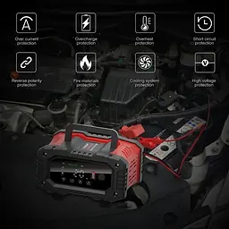 Зарядний пристрій Foxsur 12V-8A/24V4A 12V-20A для автомобільного акумулятора - мініатюра 6