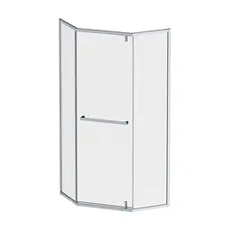 Душова кабіна AM.PM Gem 5-corner Pivot 90x90 см без піддону хром матовий W90UG-405-9090-MT