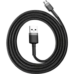 Кабель Baseus Cafule USB for MicroUSB 2.4A 1m grey black (CAMKLF-BG1) - мініатюра 2