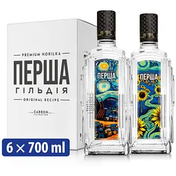 Упаковка горілки Перша Гільдія Поважна Art Edition 40% 4.2 л (0.7 л х 6 шт.) - мініатюра 2