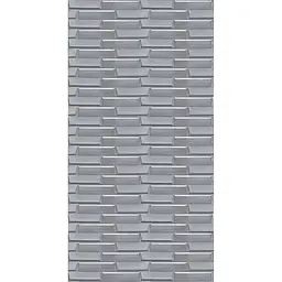 Самоклеюча 3D панель кладка срібло Sticker Wall 3080х700х5мм