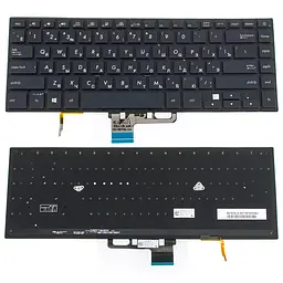 Клавіатура для ноутбука ASUS (UX580 series) rus, black, без фрейма, підсвічування клавіш