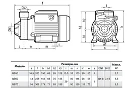 Вихровий насос NPO QB60SS - мініатюра 3