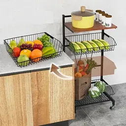 Стелаж Costway Vroda мобільний в стилі Loft - мініатюра 5
