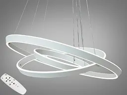 Люстра стельова LED Diasha 5153/800+600+400WH 5153-800+600+400WH, білий, три кільця, для кафе, вітальні, спальні