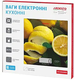 Кухонні настільні електронні ваги Ardesto SCK-893LEMON із сенсорним керуванням до 5кг LCD-дисплей - мініатюра 6
