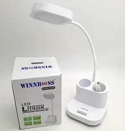 LED-лампа гнучка сенсорна світлодіодна настільна акумуляторна (знімні 2 × 18650) тепле, нейтральне та холодне світло WinBoss 1957