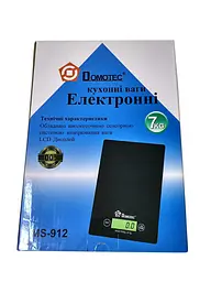 Настільні кухонні електронні ваги Domotec MS-912 для зважування продуктів с дисплеєм для дому до 5 кг - мініатюра 3