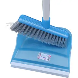 Совок для прибирання Zambak Plastik та щітка з довгими ручками блакитний (ZP-139b) - мініатюра 4