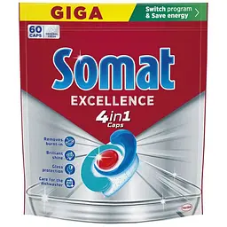 Таблетки для посудомийних машин Somat Excellence 60 шт. (9000101808087)