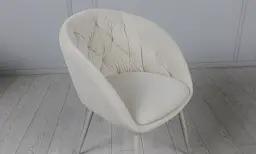 Стілець Prestol Юнік метал сидіння тканина 570x570x810 бежевий - мініатюра 7