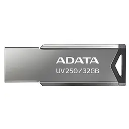 USB-флешнакопичувач ADATA 32GB UV250 металевий чорний USB 2.0 (AUV250-32G-RBK)