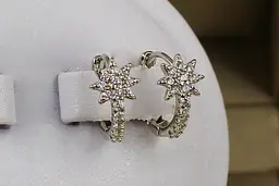 Сережки Xuping Jewelry Царівна хуртовина 1.2 см сріблясті - мініатюра 2