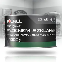 Шпаклівка зі скловолокном Polfill 1000 гр з затверджувачем (43115)