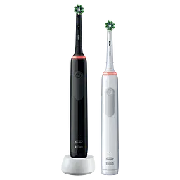 Набір електричних зубних щіток Oral-B Pro 3 3900 СrossAсtion, Чорна і Біла - мініатюра 2