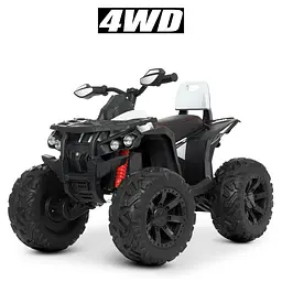 Квадроцикл радіокерований 2,4G, 4 мотори 45W, акум 12V14AH, MP3, USB, TF, EVA, шкір. сид., світло, білий (M 4795EBLR-1)