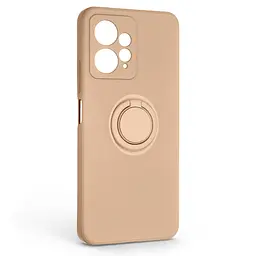 Силиконовый чехол для Xiaomi Redmi Note 12 4G, Icon Ring, пудровый, панель-накладка, с кольцом-подставкой на 360°, противоударный, возможность использования магнитных держателей, ArmorStandart (ARM68806)