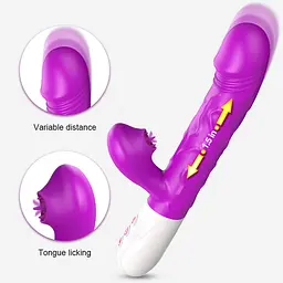 Вібратор-кролик B - Series Fox Tongue, 23 см (фіолетовий) - мініатюра 12