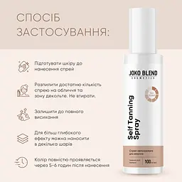 Спрей-автозасмага для обличчя Joko Blend Self Tanning Spray 100 мл - мініатюра 5