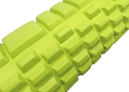 Масажний ролик EasyFit Grid Roller 33 см v.1.1 Салатовий - мініатюра 3