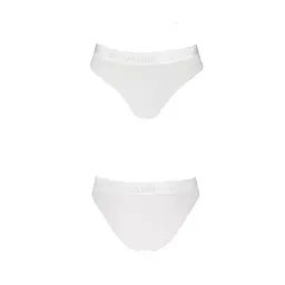 Трусики з прозорою вставкою Passion PS006 PANTIES L, white - мініатюра 4