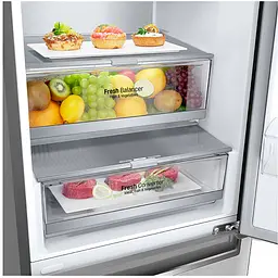 Холодильник LG GW-B509PSAX 203см 2 дв холодильное отделение 277 л морозильное отделение 107 л A+++-10%,NF,Лин,Зона свеж Диспл внешн нержавіюча сталь (GW-B509PSAX) - мініатюра 10
