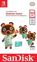 Карта пам'яті SanDisk microSDXC 512 GB A1 UHS-I Ultra for Nintendo Switch (SDSQXAO-512G-GNCZN) [95517] - мініатюра 2