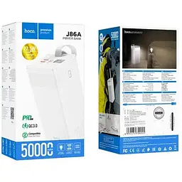 Портативна батарея Hoco J86A 50000 mAh White - мініатюра 2