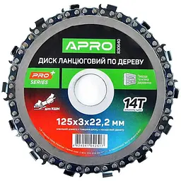 Диск пильний ланцюговий по дереву Apro 125 x 22.2мм x 14T PRO