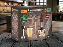 Багатофункціональний занурювальний блендер Bitek універсальний на підставці 5в1 1800Вт BT-337 Чорний - мініатюра 5