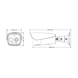 Тепловізійна IP-відеокамера TVT TD-5433E1-VT(25/PE) Thermal 384*288 f=25mm Optical 5Mp f=16mm (77-00318)