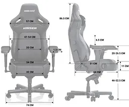 Ігрове крісло Anda Seat Kaiser 4 Size XL White Premium PVC (AD12YDDC-XLL-20-W-PV/C) - мініатюра 6