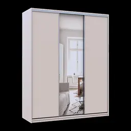 Шафа купе Doros Сіті Лайт Кашемір 2 ДСП / 1 дзеркало 180х60х225 (80736371) - мініатюра 2
