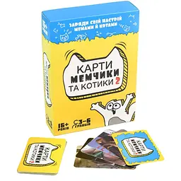 Настільна гра Strateg Карти мемчики та котики 2 (30735) - мініатюра 2