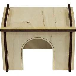 Будинок для гризунів Lucky Pet №102 бежевий 14x9x10 см - мініатюра 2