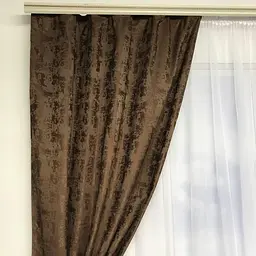Мармурові жакардові штори коричневого кольору на тасьмі 2шт. 150х270 ALBO pbe0052506 - мініатюра 9