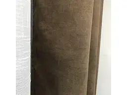 Мікровелюрова штора кавового кольору на люверсах 1шт. 200х270 ALBO pbe0052554 - мініатюра 7