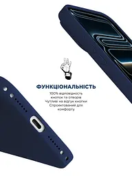 Силиконовый чехол с MagSafe для Apple iPhone 17 Pro, ICON2 MagCase, синий, противоударный, панель с мягкой подкладкой, защита всего корпуса, поддержка беспроводной зарядки, совместим с защитными стеклами и пленками, ArmorStandart (ARM86676) - мініатюра 4
