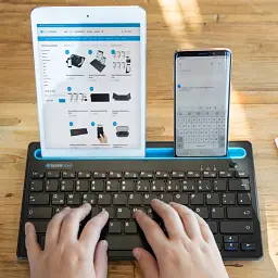 Бездротова клавіатура для планшета з німецькою розкладкою QWERTZ - чорна - мініатюра 2