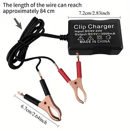 Адаптер живлення 12V/24V на 5V з 3 USB-портами та затискачами для акумулятора для аварійної зарядки телефонів. - мініатюра 11