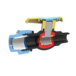Кран кульовий SantehPlast ПЕ затиск із зовнішньою різьбою 32х1" PP 30412 - мініатюра 2