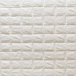 Самоклеюча 3D панель 3D Loft під білу матову цеглу 700x770x7 мм