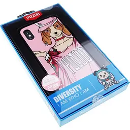 Чохол-накладка PUZOO Glass Printing with TPU Yuppie iPhone X Annie Pink - мініатюра 2
